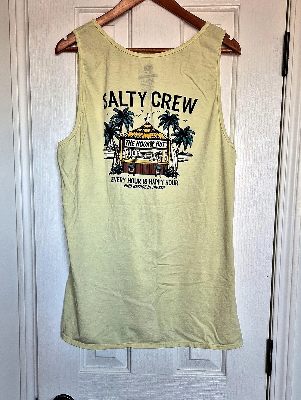 Salty Crew The Hookup Hut Tank Top Graphic Tank Top Yellow XL